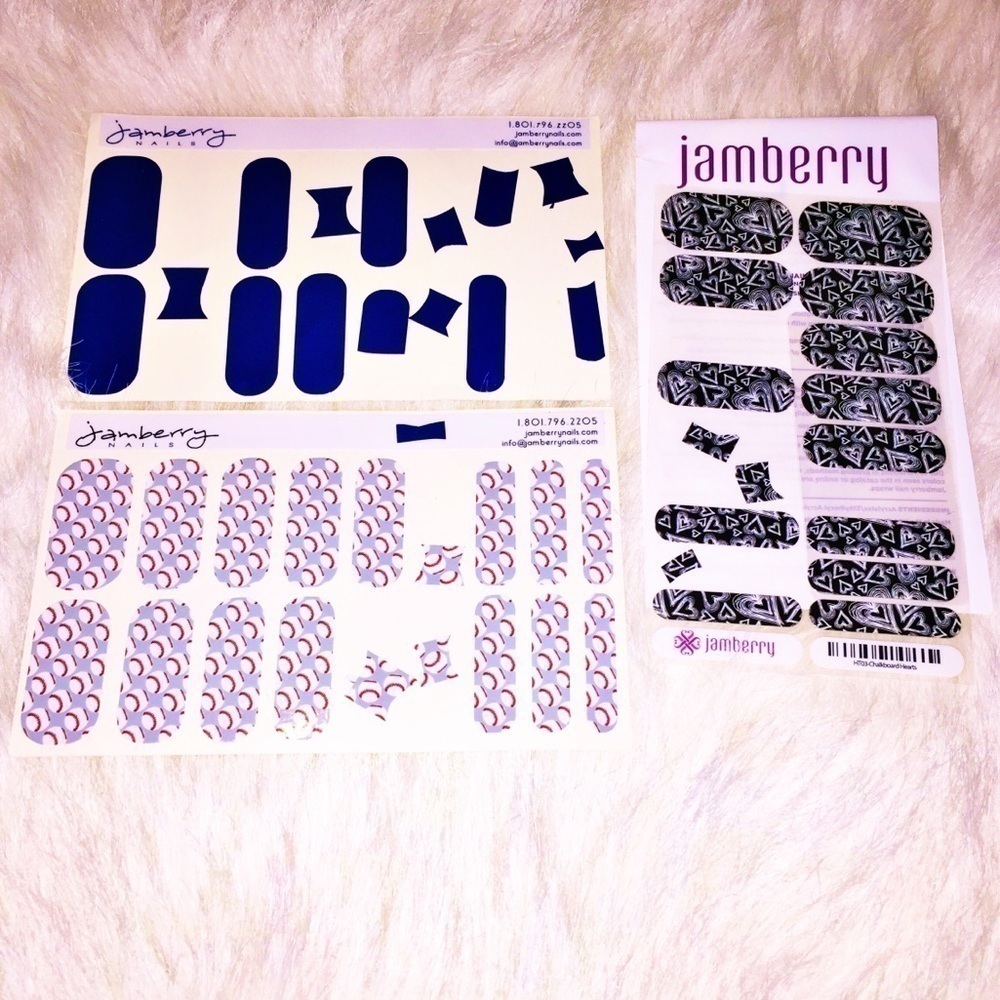 Jamberry Nail Wraps 3sets partially used